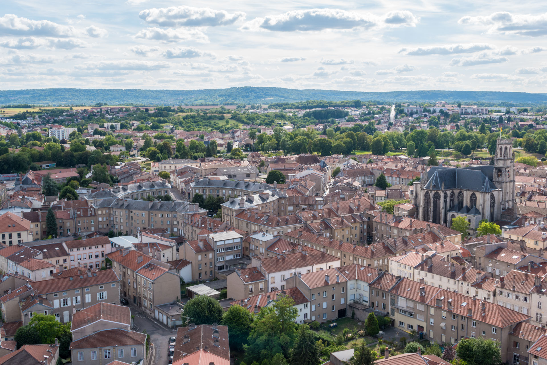 vue du toulois depuis les tours de la la cathédrale Saint-Etienne de Toul
