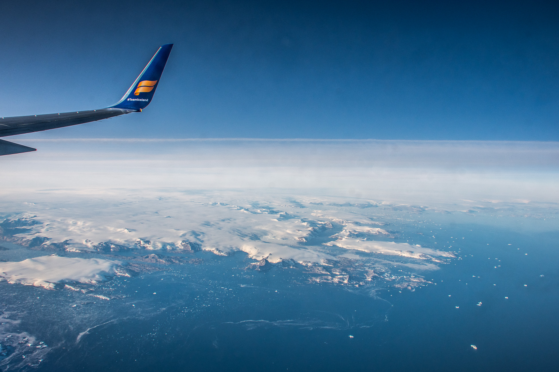 Le Groenland vu d'avion
