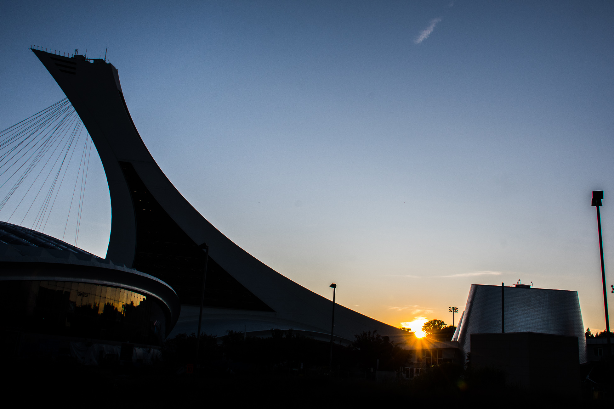 Montréal, stade olympique la nuit
