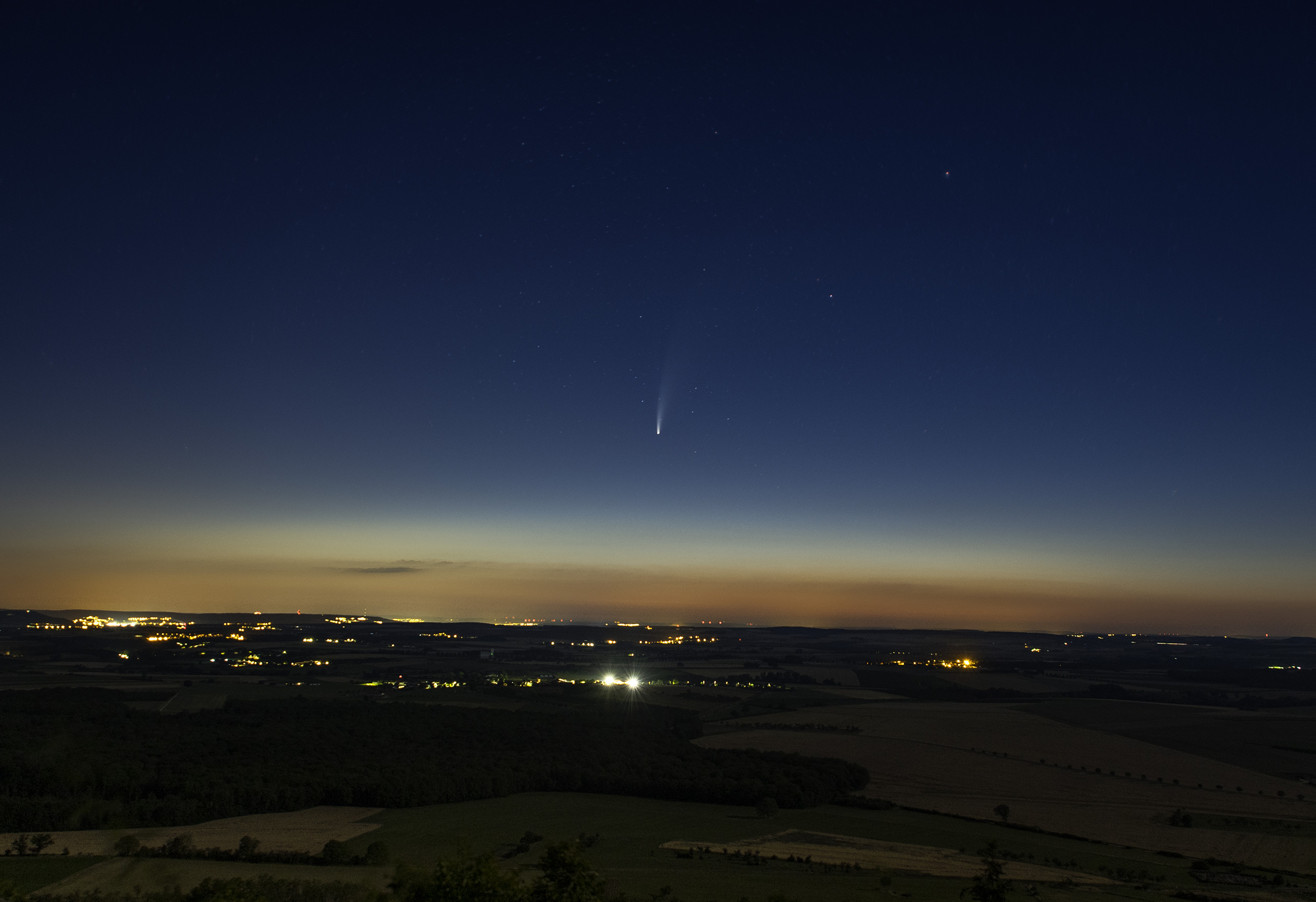 Comète Neowise depuis la table d'orientation de Sion