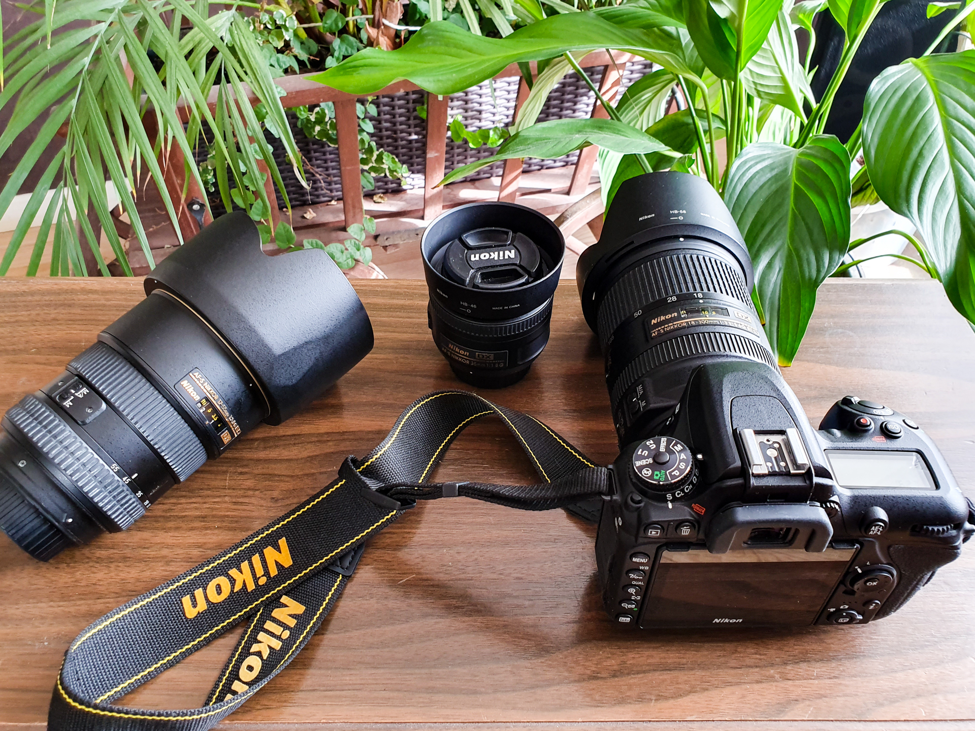 Nikon D7500, 18/300mm, 17/55mm, 55mm